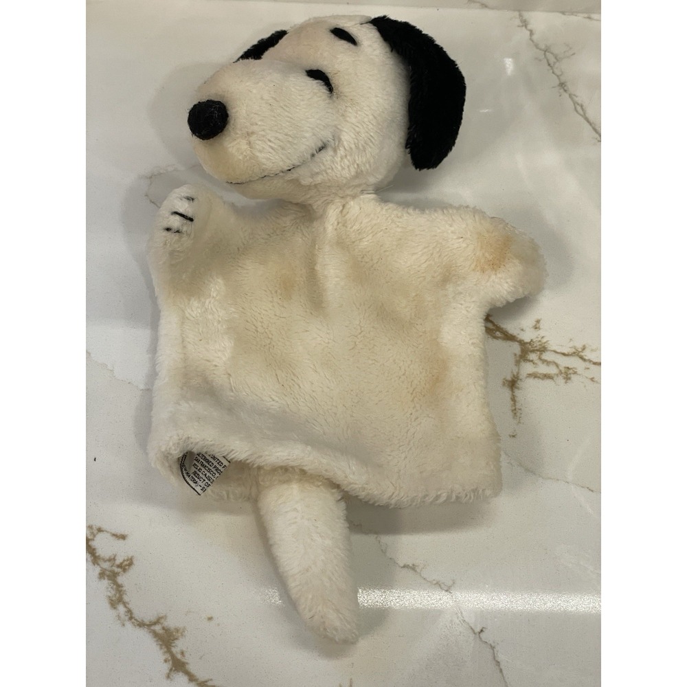 Vintage Peanuts‎ Snoopy Plush Hand Puppet Toy Doll United Syndicate READ